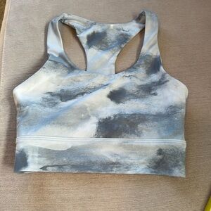 AllFenix marble print Racerback sports bra